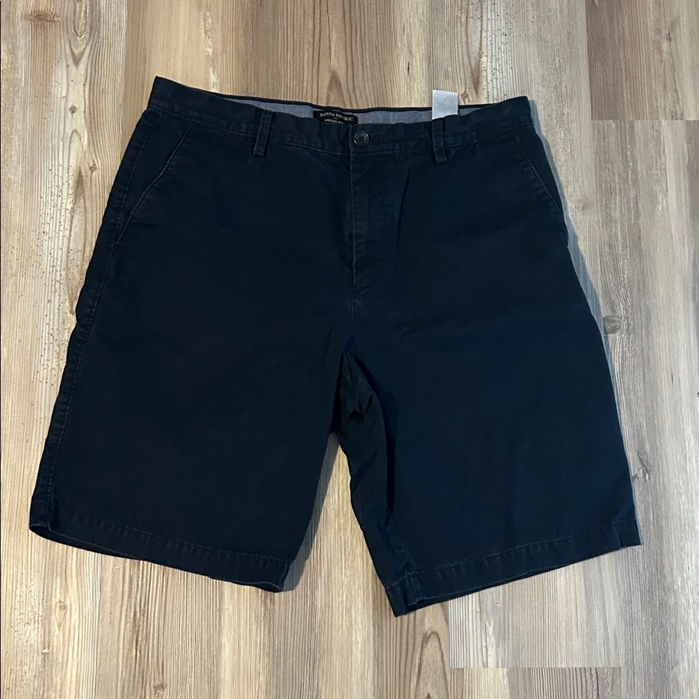 Banana Republic Navy and White Striped Shorts